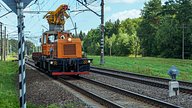 rail crane on track