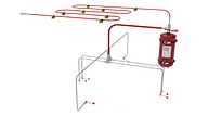 Ardent pneumatic indirect fire suppression system