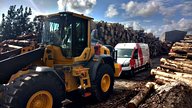Volvo wheel loader with ardent system and van
