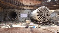 Tunnel Boring Machine in a tunnel