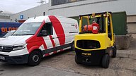 A Hyster forklift with an Ardent system installed