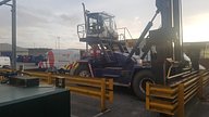 Machine with Ardent tanks and Ardent van at PD Port site